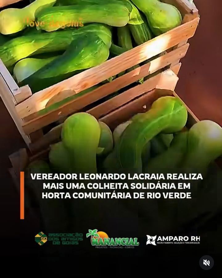 O vereador Leonardo Lacraia realizou, nesta sexta-feira (30), mais uma colheita na horta comunitária, projeto voltado à