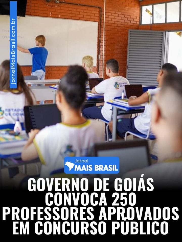 O Governo de Goiás anunciou a convocação de mais 250 professores aprovados no concurso de 2022!