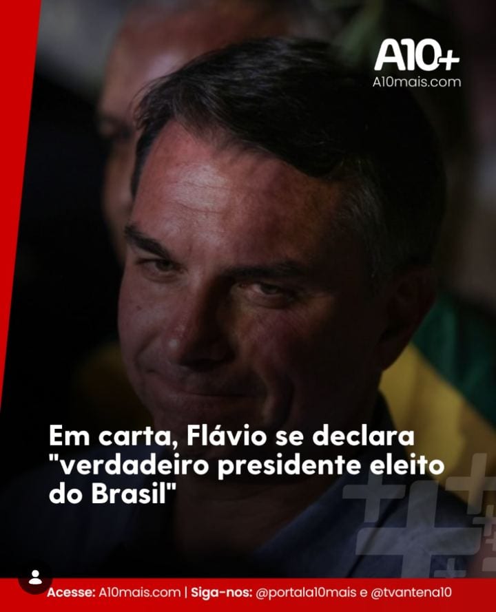 O senador Flávio Bolsonaro publicou uma carta, nesta quarta-feira (28/10), após fugir para os Estados Unidos.