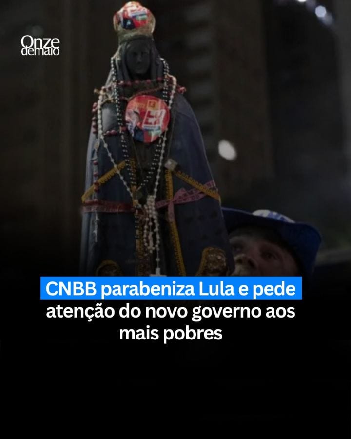 A Conferência Nacional dos Bispos do Brasil (CNBB) parabenizou o presidente Luiz Inácio Lula da Silva e ao vice-presiden