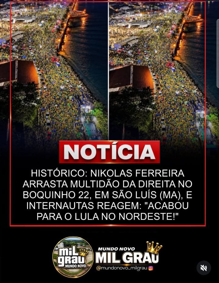 Nikolas Ferreira no 'Boquinho 22' reúne multidão em São Luís