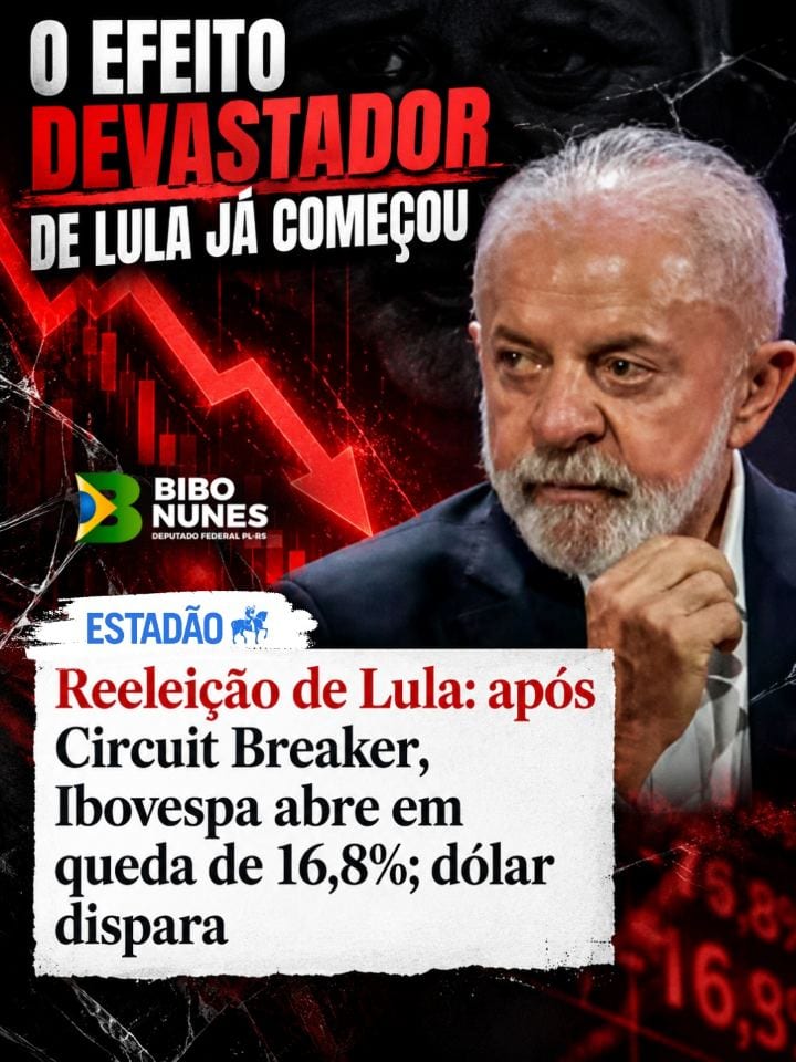 O MERCADO REAGE À REELEIÇÃO DO DESCONDENADO!