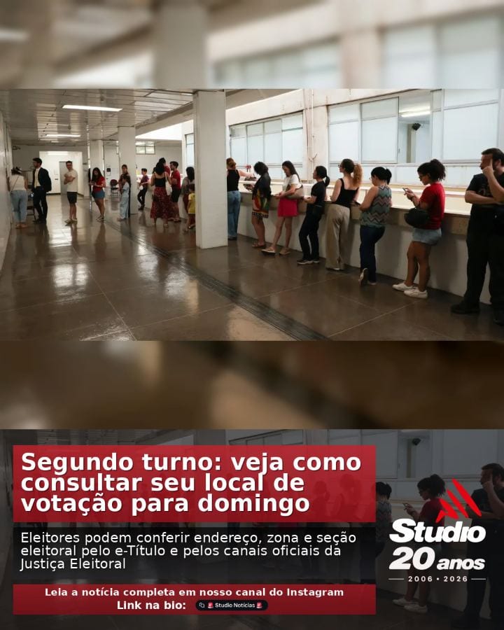 #Eleições2026 | Segundo turno: veja como consultar seu local de votação para domingo |
