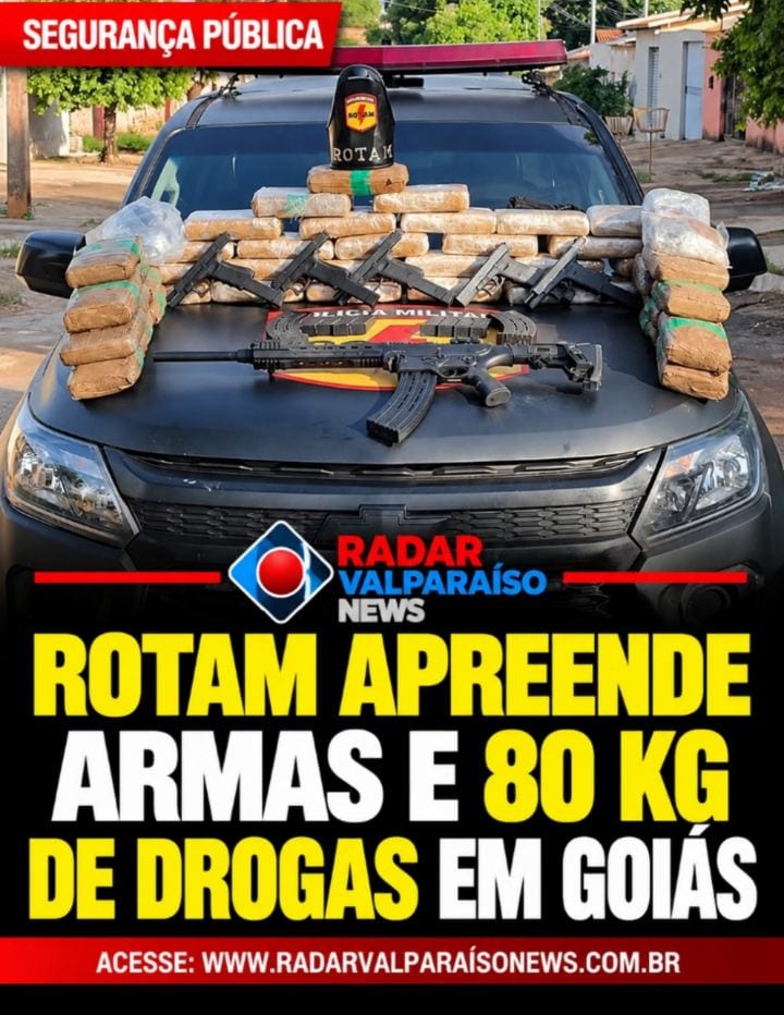Uma operação da ROTAM, da Polícia Militar de Goiás (PMGO), desarticulou um depósito clandestino de armas e drogas em Sen