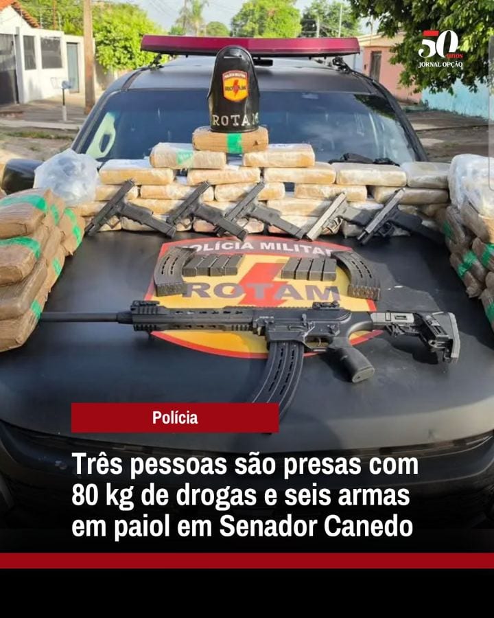Três pessoas foram presas em flagrante durante uma operação da Rondas Ostensivas Táticas Metropolitanas (ROTAM) em Senad