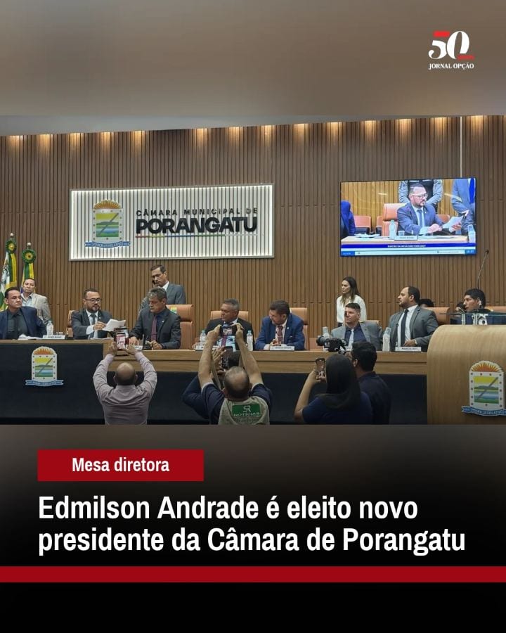 O vereador Edmilson Andrade (UB) foi eleito, nesta sexta-feira, 30, novo presidente da Câmara Municipal de Porangatu par