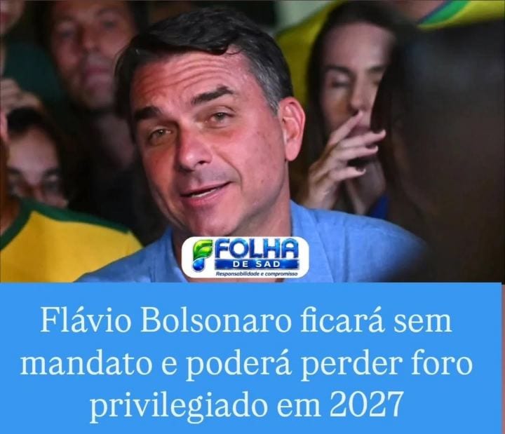 Flávio Bolsonaro (PL-RJ) ficará sem mandato eletivo a partir de fevereiro de 2027, após ser derrotado por Luiz Inácio Lu