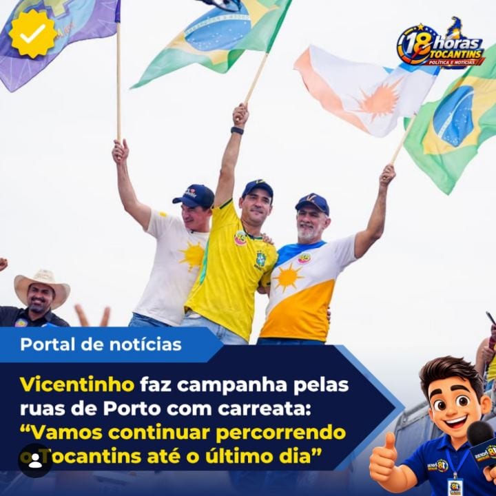 Vicentinho Júnior leva grande mobilização a Porto Nacional nesta quarta
