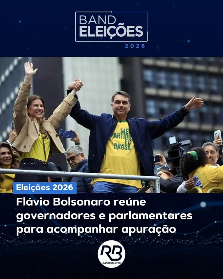 O candidato Flávio Bolsonaro concentrou as atenções na capital federal ao convocar governadores e parlamentares aliados