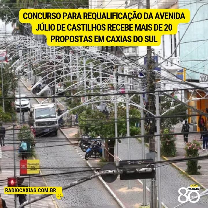 O concurso que busca projetos para a requalificação da principal via de Caxias do Sul, a Avenida Júlio de Castilhos, pro