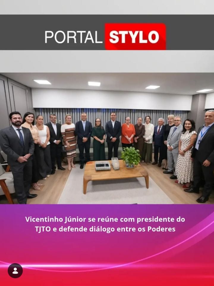 O governador eleito do Tocantins, deputado federal Vicentinho Júnior, realizou nesta terça-feira (27) uma visita institu