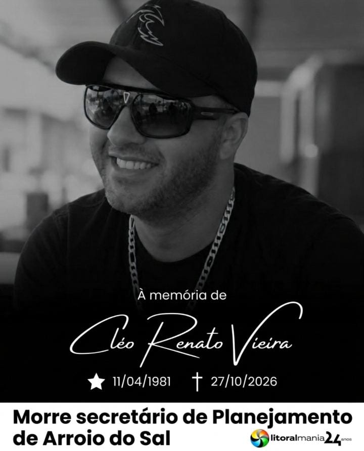Arroio do Sal está de luto pela morte do secretário de Planejamento Cléo Renato Vieira