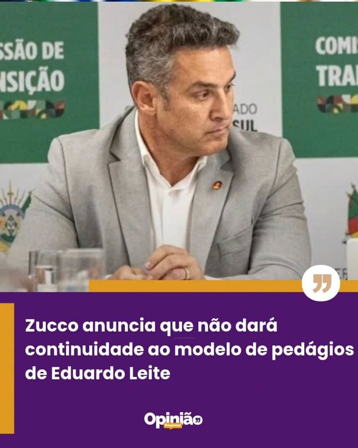 O governador eleito do Rio Grande do Sul, Luciano Zucco (PL), anunciou nesta sexta-feira (30) que não dará continuidade
