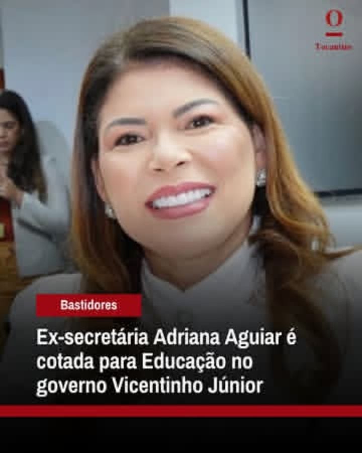 A professora Adriana Aguiar, ex-secretária estadual da Educação do Tocantins, é um dos nomes cotados para assumir a past