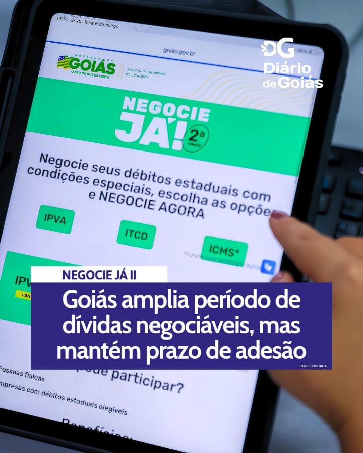 A Assembleia Legislativa de Goiás (Alego) aprovou a ampliação do período de débitos que podem ser negociados pelo progra
