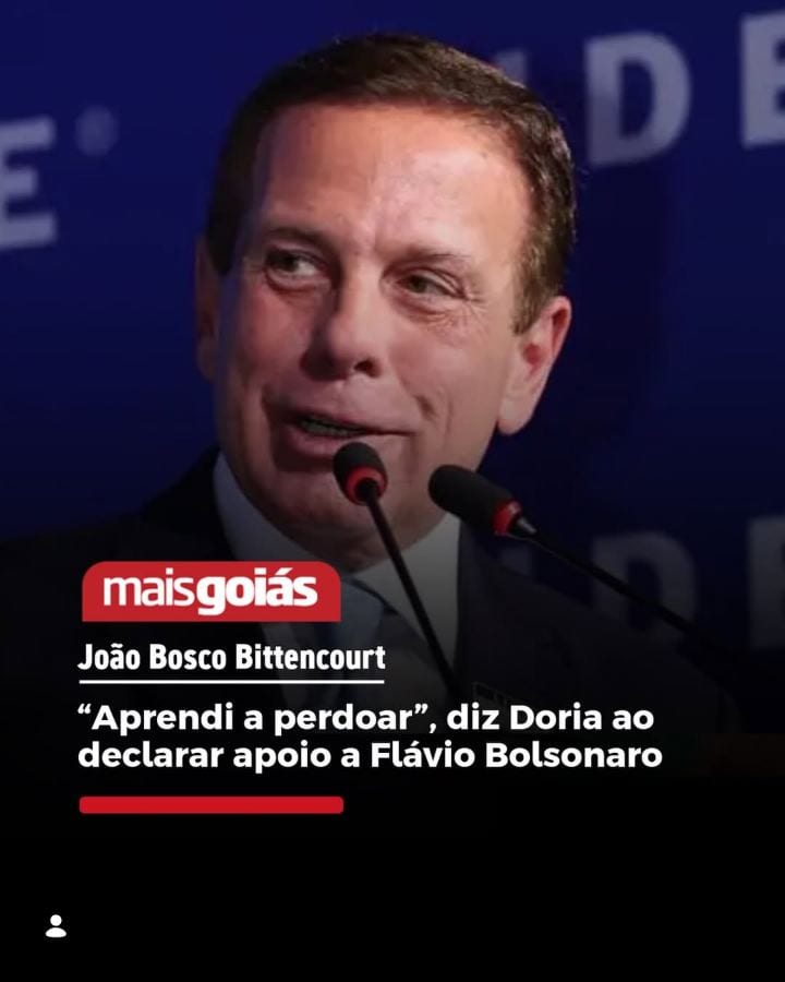 O ex-governador de São Paulo João Doria declarou nesta sexta-feira (23/10) apoio a Flávio Bolsonaro (PL) no segundo turn