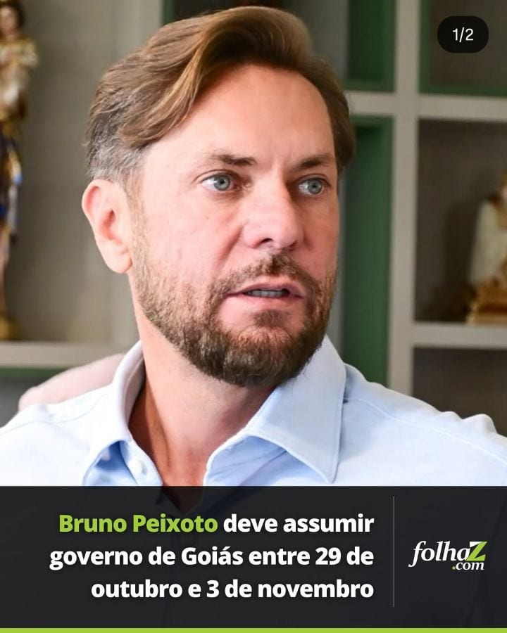 Bruno Peixoto deve assumir Goiás interinamente de 29/10 a 3/11