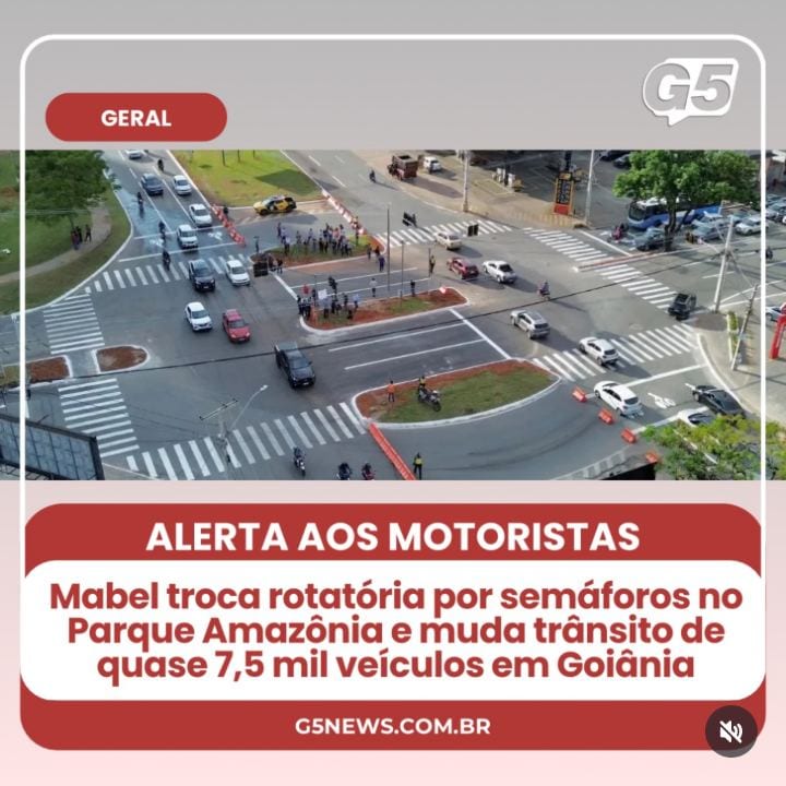 O prefeito de Goiânia, Sandro Mabel (União Brasil), entregou nesta quarta-feira (28) o novo cruzamento entre as avenidas