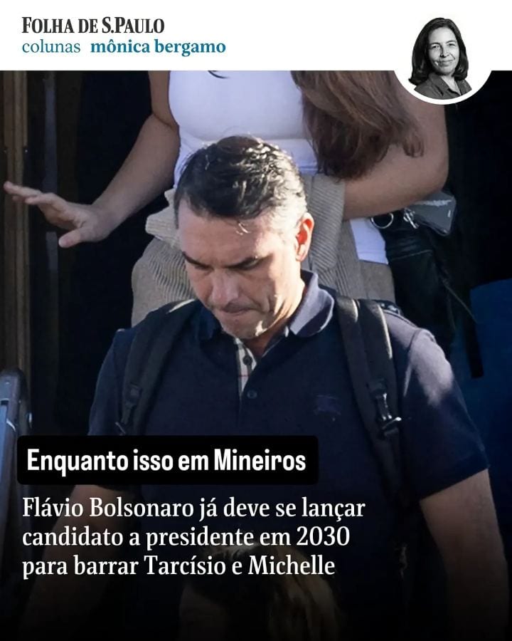 O senador Flávio Bolsonaro (PL) deve se declarar já nos próximos dias candidato a presidente nas eleições de 2030.