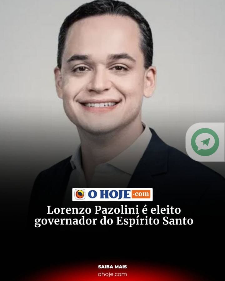 Lorenzo Pazolini (Republicanos) foi eleito governador do Espírito Santo neste domingo (25), após derrotar Ricardo Ferraç