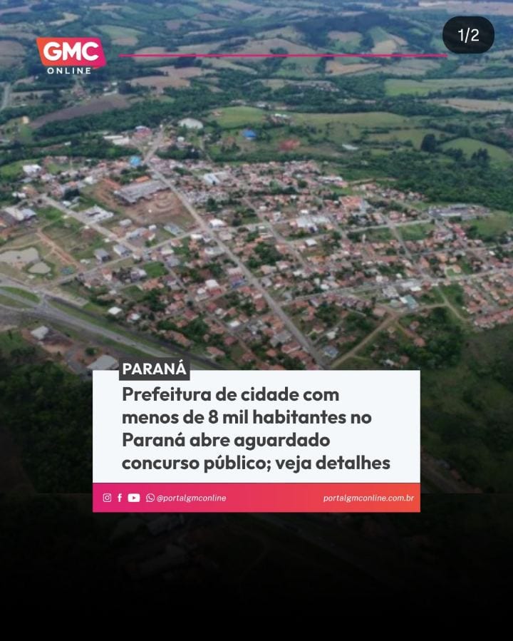 A Prefeitura de Guamiranga, município do Paraná com aproximadamente 7,9 mil habitantes, anunciou dois editais de concurs