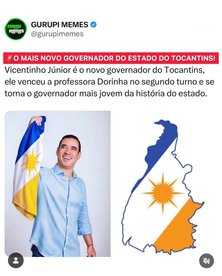 O deputado federal Vicentinho Júnior foi eleito governador do Tocantins neste domingo (25), após disputar o segundo turn