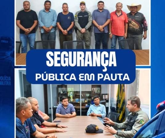 Jesúpolis recebe tenente-coronel para discutir segurança no gabinete