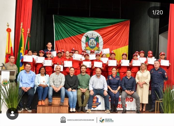 Segunda turma de Bombeiros Mirins conclui formação em Júlio de Castilhos