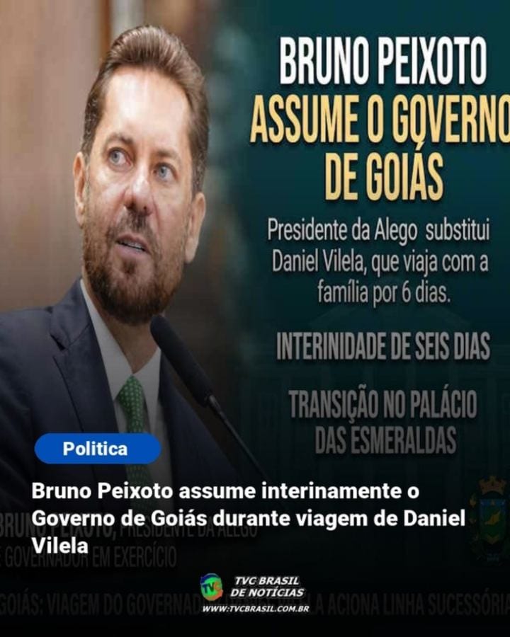 GOIÂNIA — O presidente da Assembleia Legislativa do Estado de Goiás (Alego), deputado estadual Bruno Peixoto, assume int