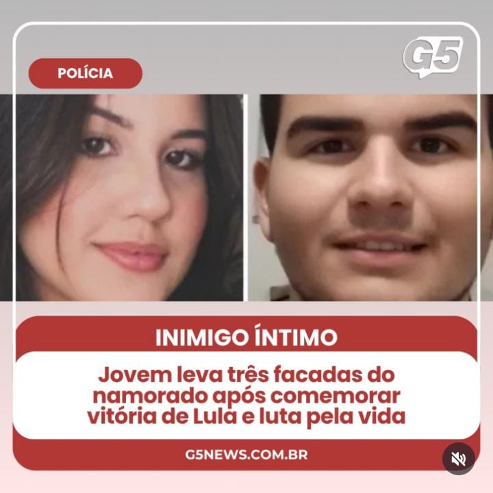 Uma jovem de 18 anos foi vítima de uma tentativa de feminicídio após participar de uma comemoração pela vitória do presi