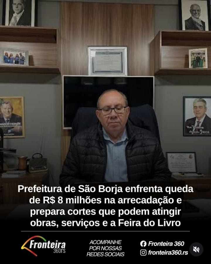 "A CONTA NÃO FECHA" | São Borja enfrenta um cenário preocupante nas contas públicas.