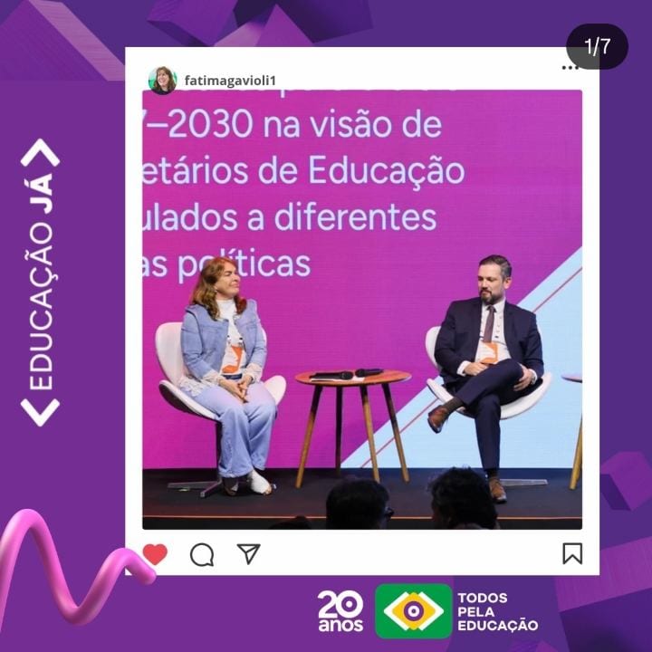 Participação em debates do Todos Pela Educação reforça projeção nacional de Fátima Gavioli