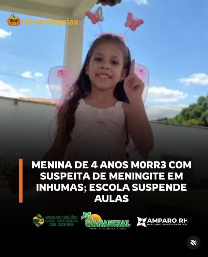A m0rt3 de Geovanna Eugenio de Paula, de 4 anos, em Inhumas, na Região Metropolitana de Goiânia, está sendo investigada