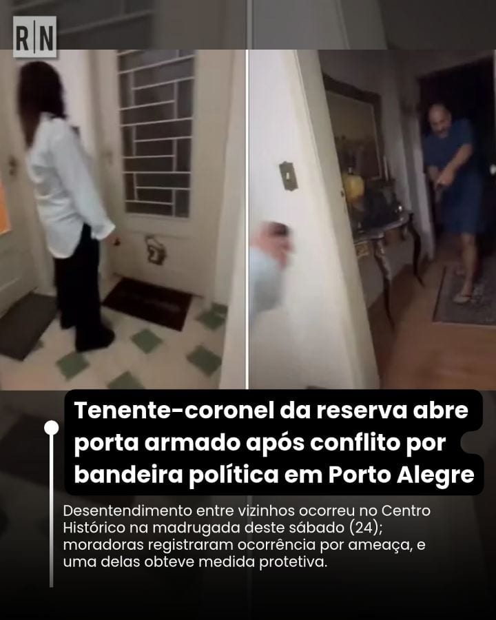 Um conflito entre vizinhos em um prédio no Centro Histórico de Porto Alegre terminou com registro de ocorrência policial