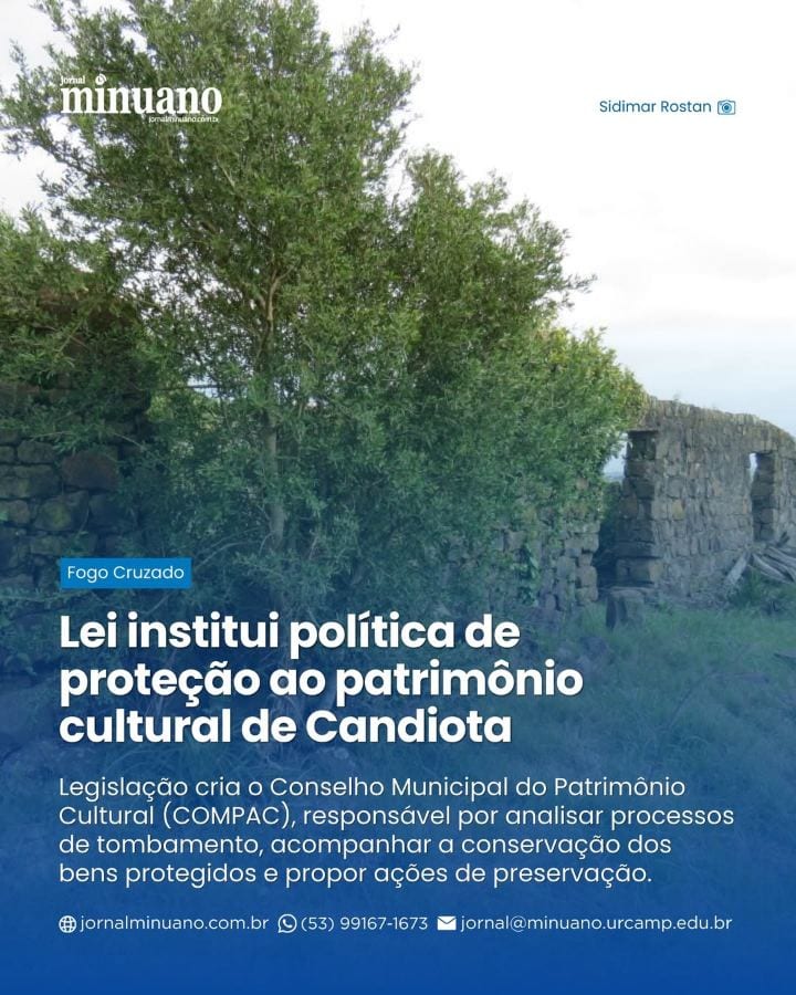 Prefeito de Candiota sanciona lei de proteção ao patrimônio cultural