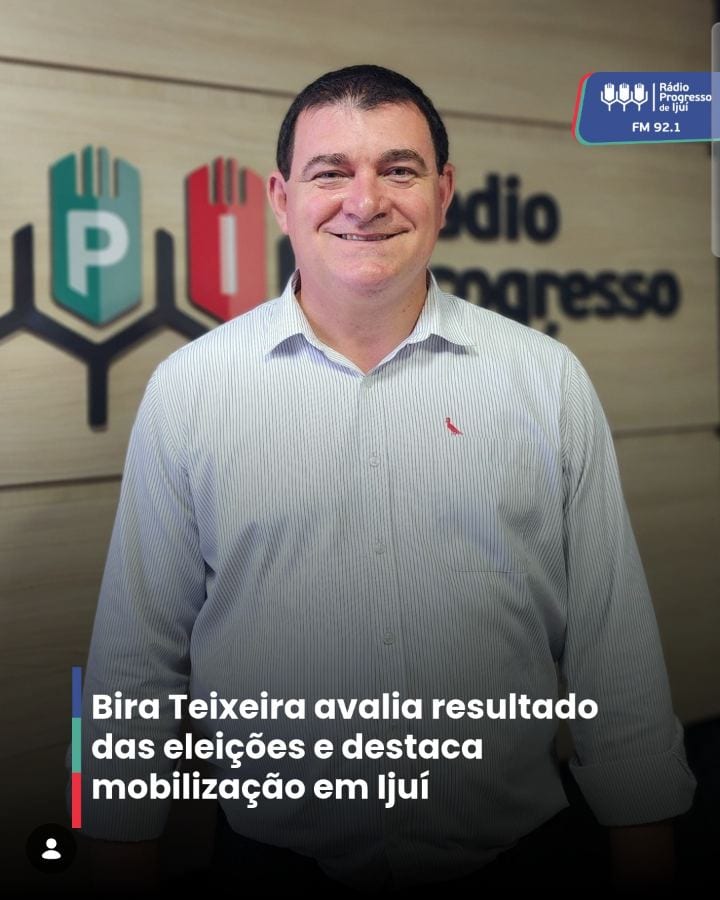 Em entrevista à Rádio Progresso, o vereador do PT de Ijuí, Bira Teixeira, comemorou a vitória de Luiz Inácio Lula da Sil