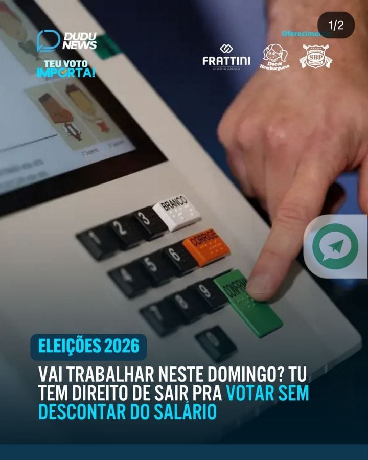 VAI TRABALHAR NESTE DOMINGO?