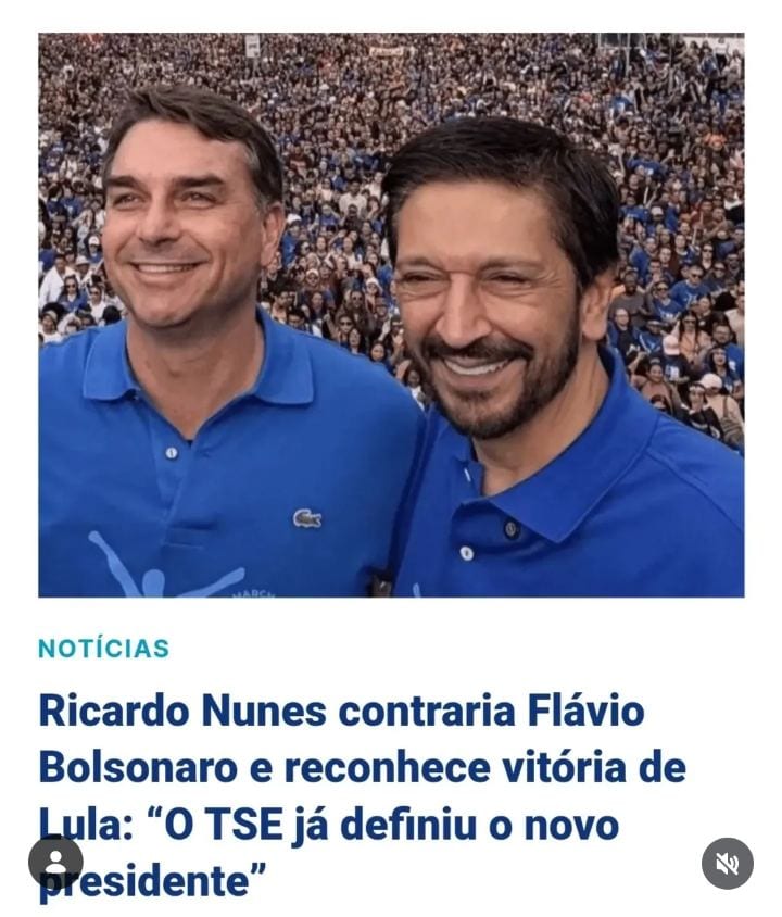 Prefeito defende resultado das urnas - O prefeito de São Paulo, Ricardo Nunes (MDB), contrariou o senador Flávio Bolsona