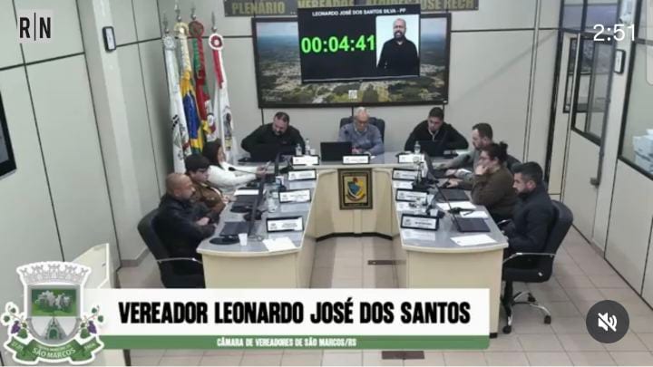 Durante sessão na Câmara de Vereadores de São Marcos (RS), o parlamentar Leonardo José dos Santos (PP) manifestou preocu