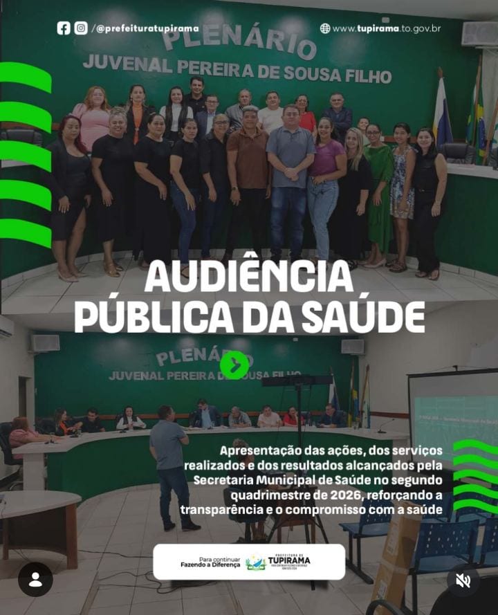 A Secretaria Municipal de Saúde de Tupirama-TO realizou a Audiência Pública de Prestação de Contas referente ao 2º quadr