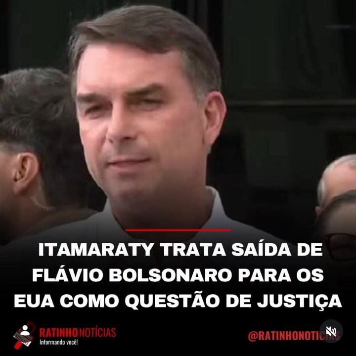 “O Itamaraty não trata a saída de Flávio Bolsonaro (PL) do Brasil para os Estados Unidos como uma questão de governo, ma