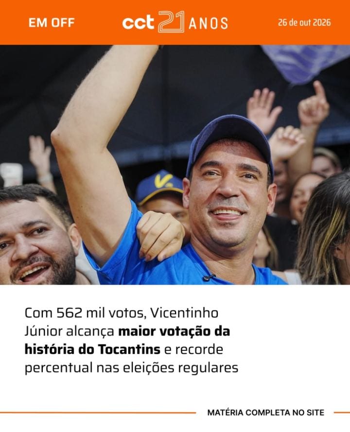 O governador eleito Vicentinho Júnior (PSDB) saiu das urnas neste domingo, 25, com a maior votação em números absolutos