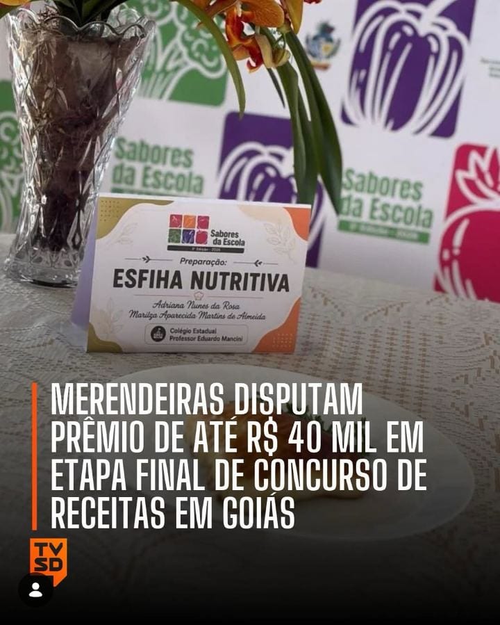 Cinco duplas de merendeiras da rede estadual de ensino de Goiás vão disputar a grande final da terceira edição do Concur