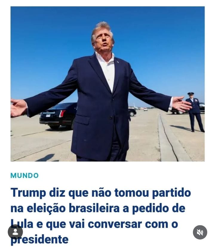 Não interferiu - O presidente dos Estados Unidos, Donald Trump, afirmou nesta quinta-feira (29) que não tomou partido na