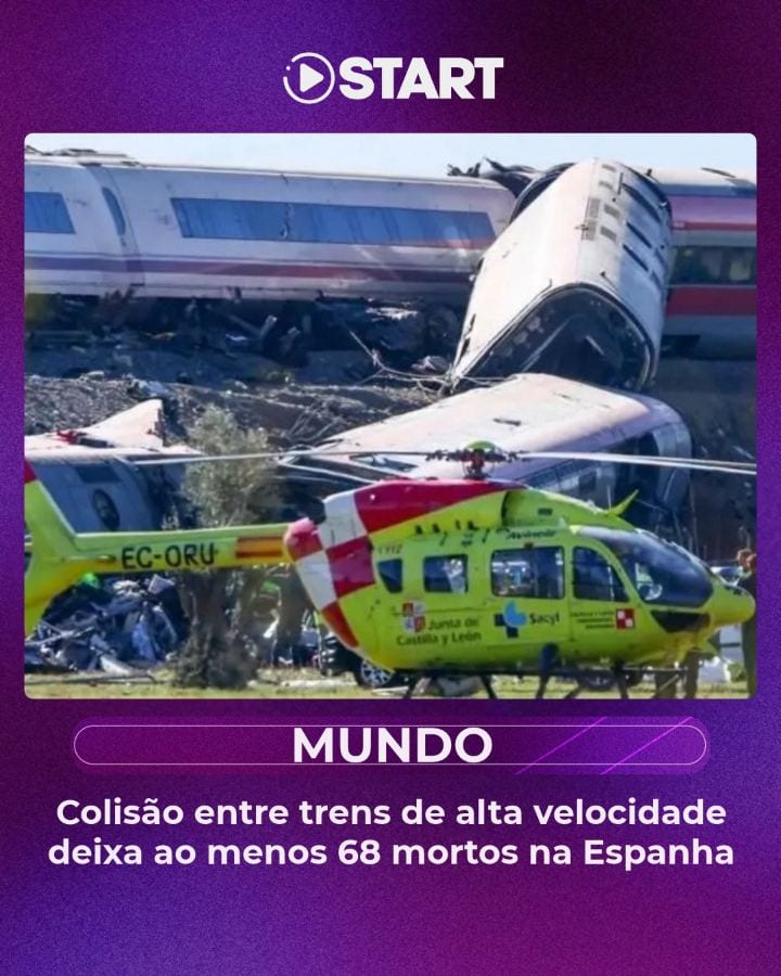 MUNDO | Uma colisão entre dois trens de alta velocidade deixou ao menos 68 mortos e 80 feridos nesta quarta-feira (28),
