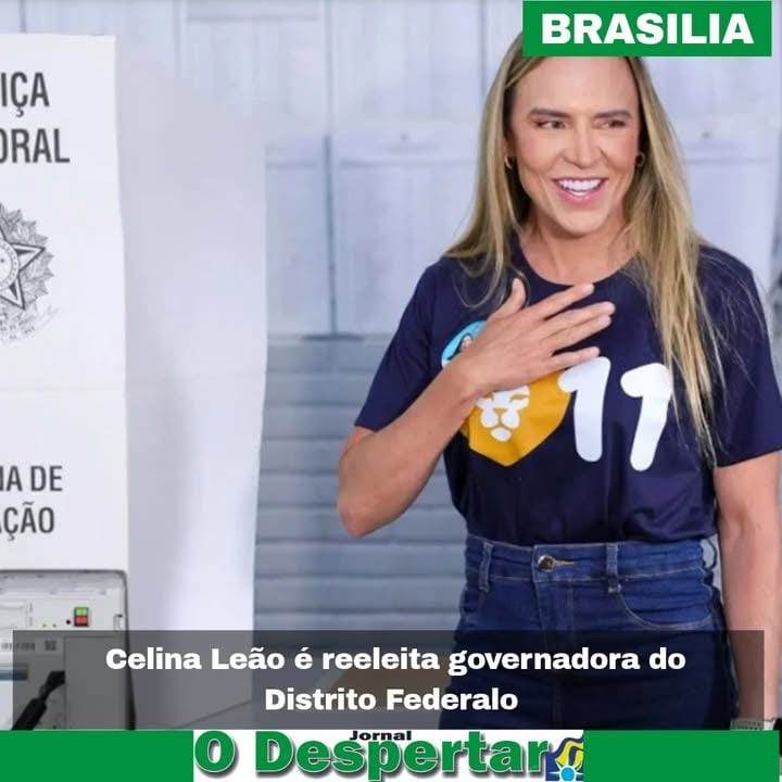 Com 100% das urnas apuradas às 21h23 deste domingo (25), Celina Leão (PP) foi reeleita governadora do Distrito Federal (