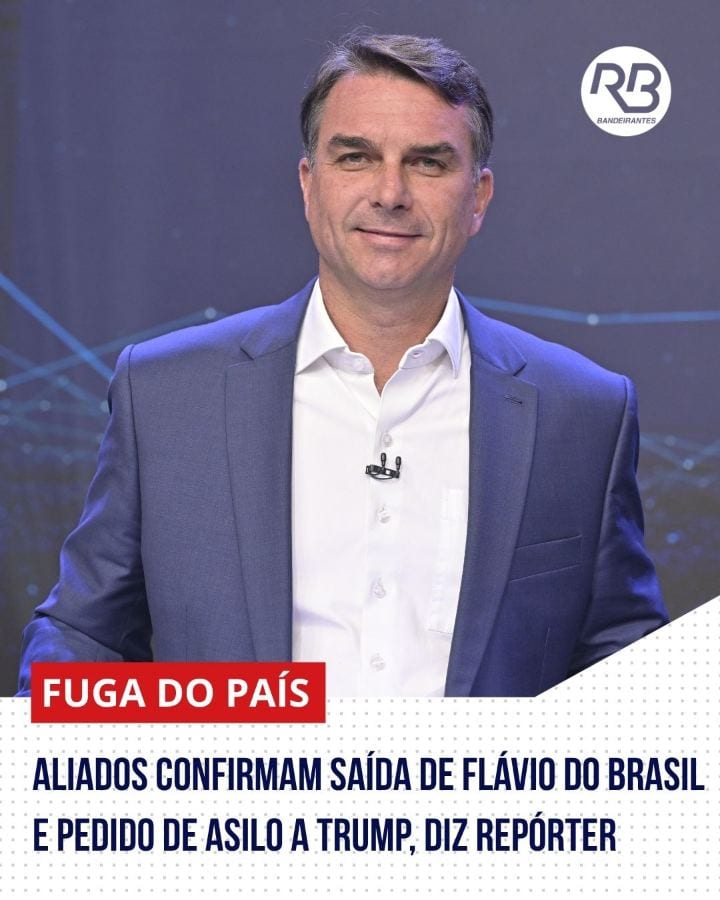 Pessoas ligadas à família de Flávio Bolsonaro confirmaram que o senador deixou o Brasil com destino aos Estados Unidos e