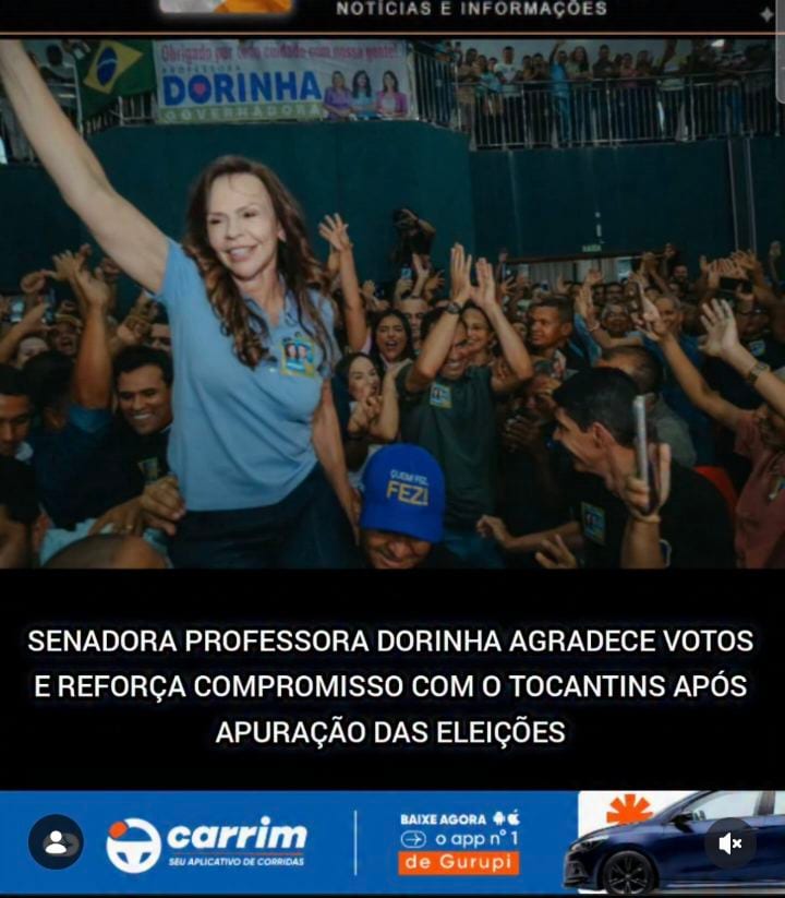 Senadora Professora Dorinha Agradece Votos e Reforça Compromisso com o Tocantins Após Apuração das Eleições