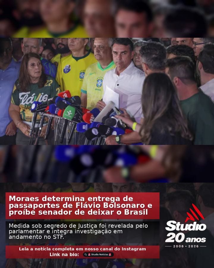 #Bolsonaro | Moraes determina entrega de passaportes de Flávio Bolsonaro e proíbe senador de deixar o Brasil |