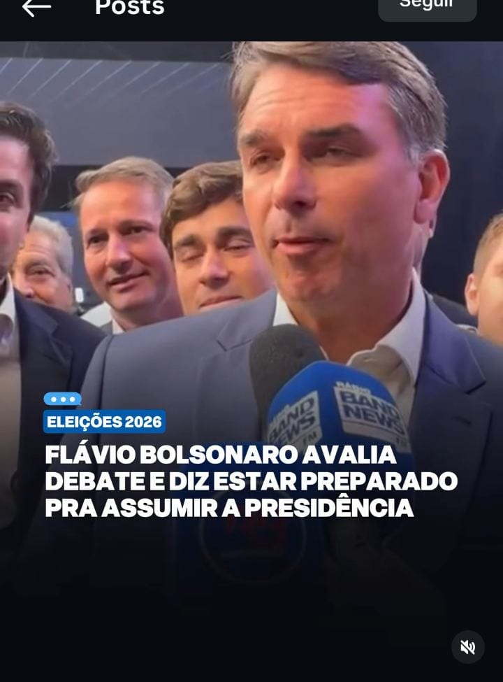 Flávio Bolsonaro diz estar preparado para ser presidente após debate